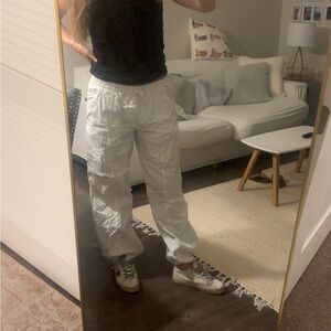 Women’s Zara white parachute pants